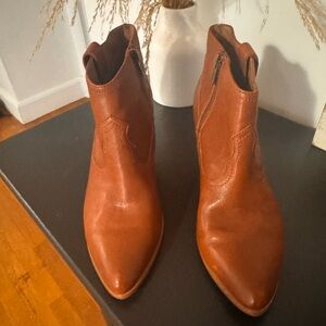 Frye Brown Leather Ankle Boots